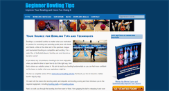 Desktop Screenshot of beginnerbowlingtips.com