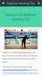 Mobile Screenshot of beginnerbowlingtips.com