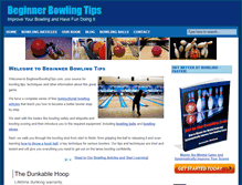 Tablet Screenshot of beginnerbowlingtips.com